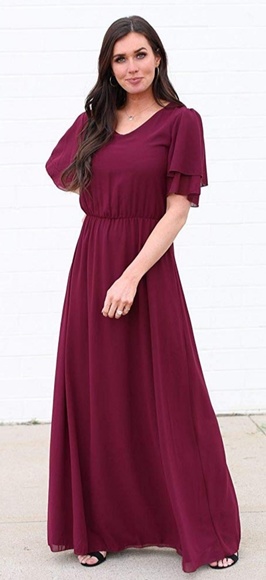 Mikarose Dresses & Skirts - Super cute maroon maxi dress